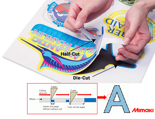 Mimaki half cut